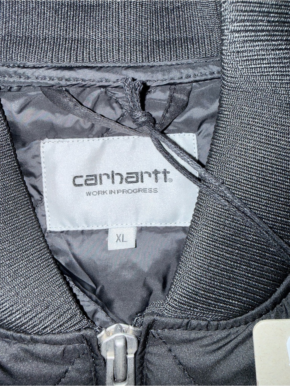 Carhartt WIP Myton Liner Quilted Diamond Bomber Jacket - Black - Picture 2 of 4